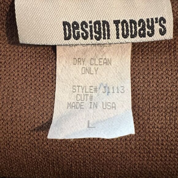 Vintage Design Today’s Women’s Cardigan Large Lagenlook Rustic Fall Wire Collar - Picture 6 of 7